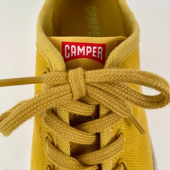 Camper Brutus Yellow Canvas Lace-Up Sneakers, Size 9 - Picture 6 of 12